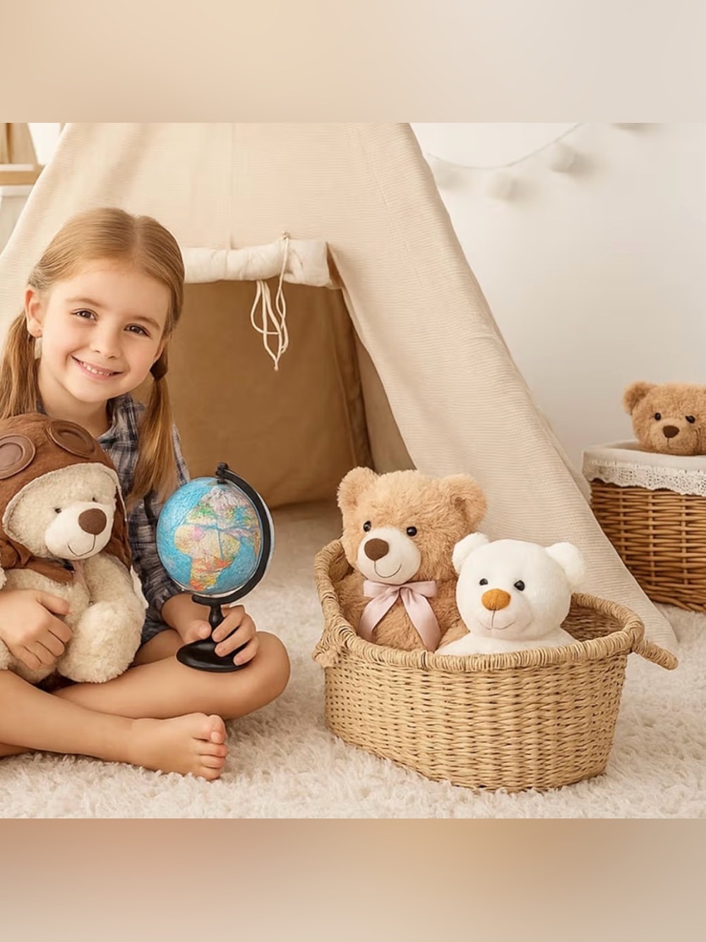 Seagrass Doll Bassinet